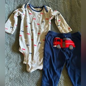 Fire truck matching set.